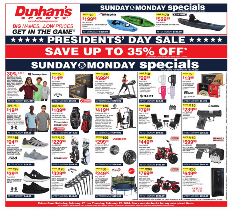 Dunham's Sports Weekly Ad Feb 17 – Feb 22, 2024