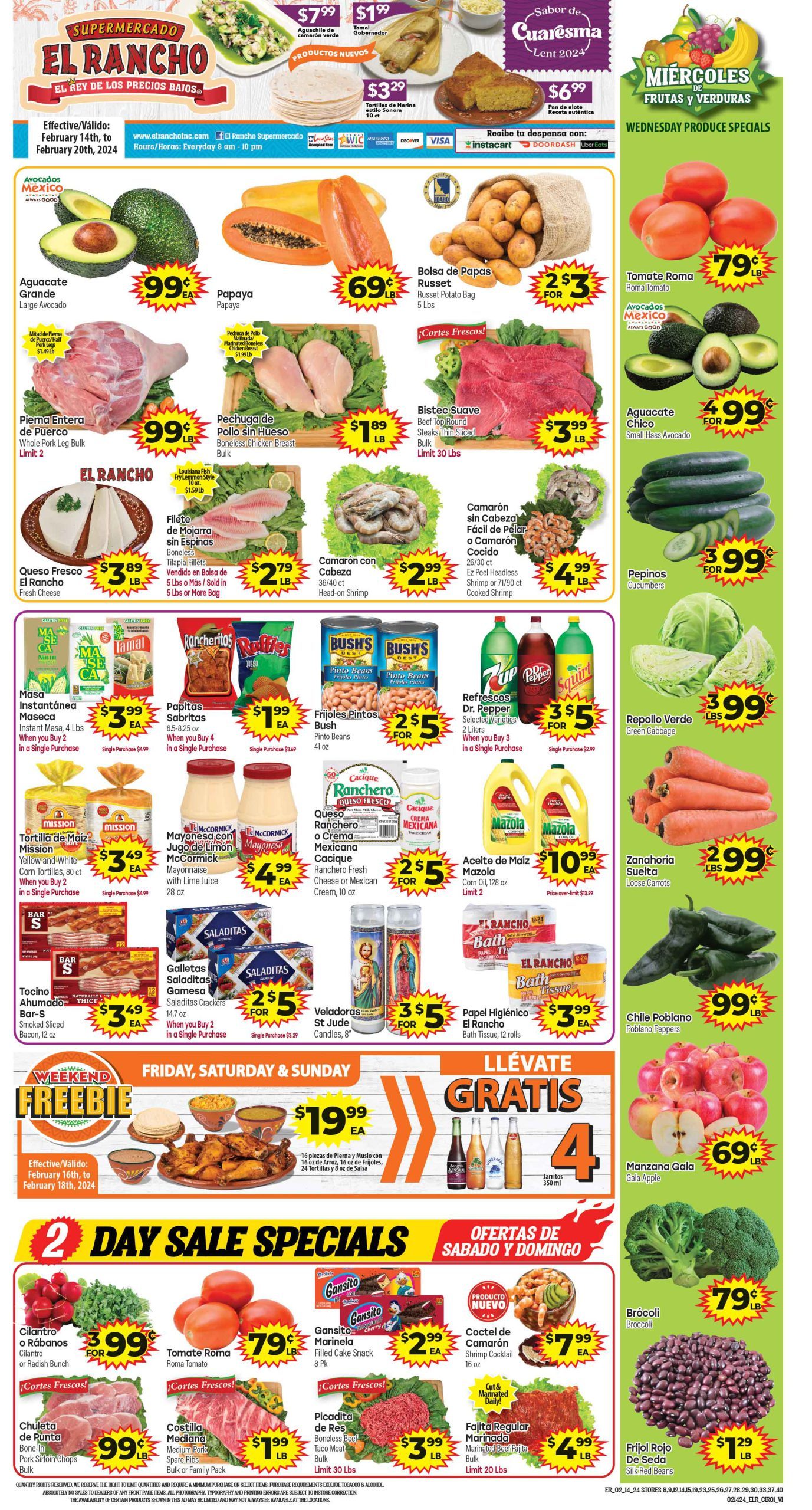 El Rancho Weekly Ad Feb 14 – Feb 20, 2024