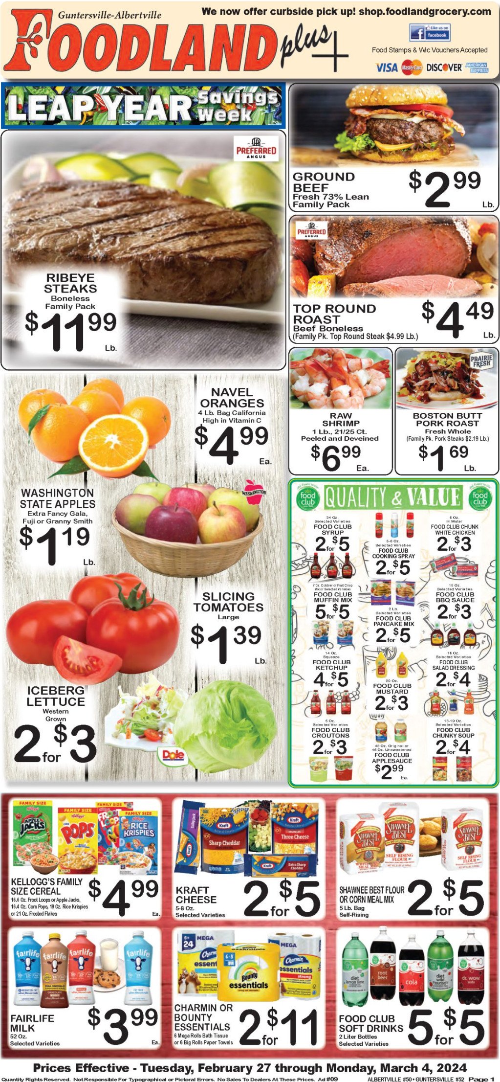 Foodland(US) Weekly Ad Feb 27 – Mar 04, 2024