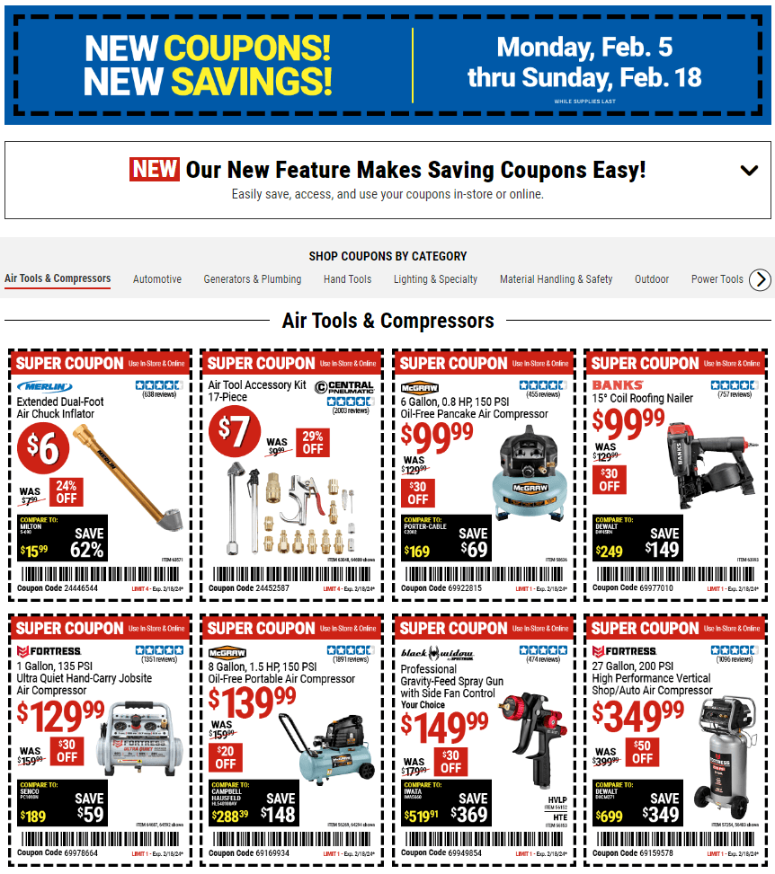 Harbor Freight Coupon Sale Feb 05 Feb 18 2024   Harbor Freight 0205 0218 1 