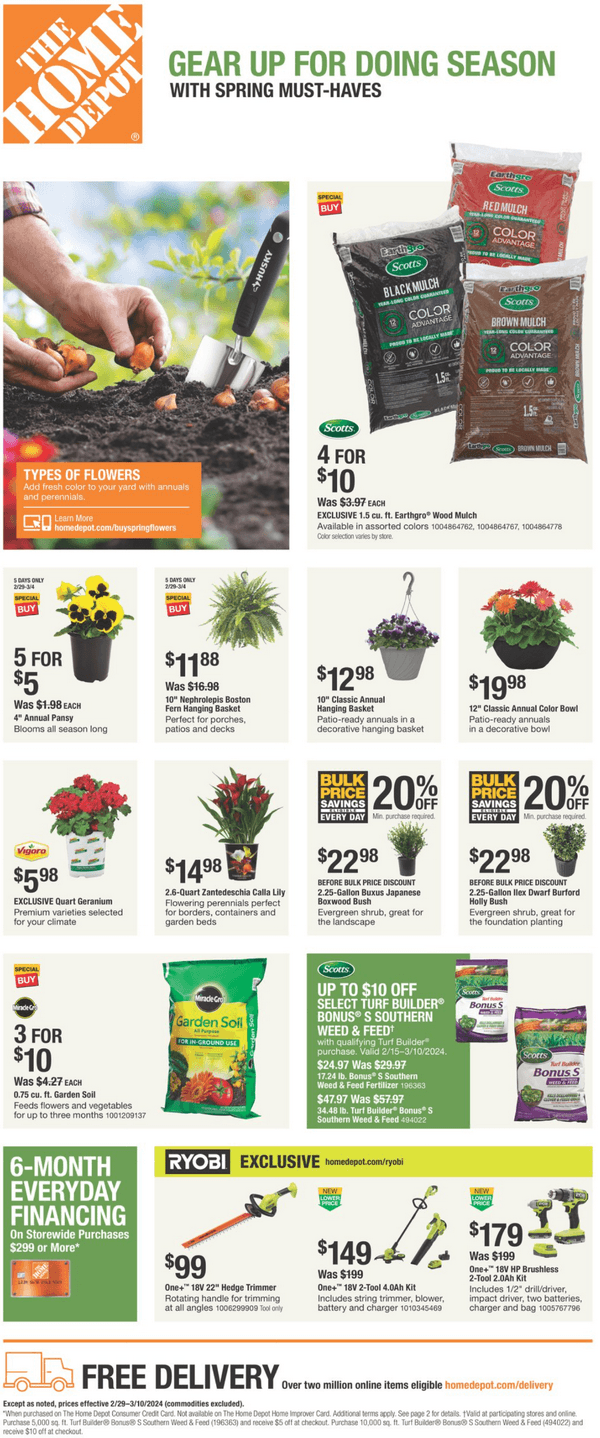 Home Depot Spring Ad Feb 29 Mar 10 2024   Home Depot 0229 0310 1 