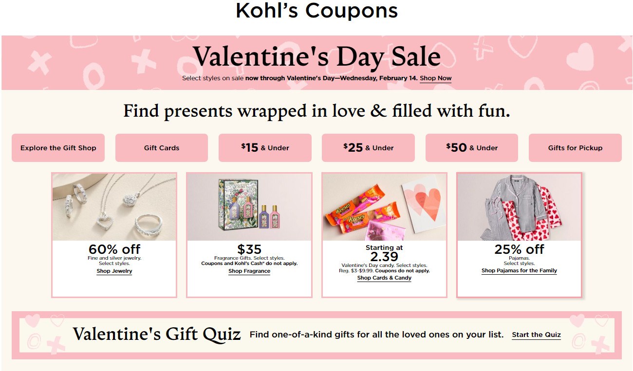 Kohl S Coupon Ad Until Feb 14 2024 Valentine S Day Promotion Included   Kohls 0204 0214 1 