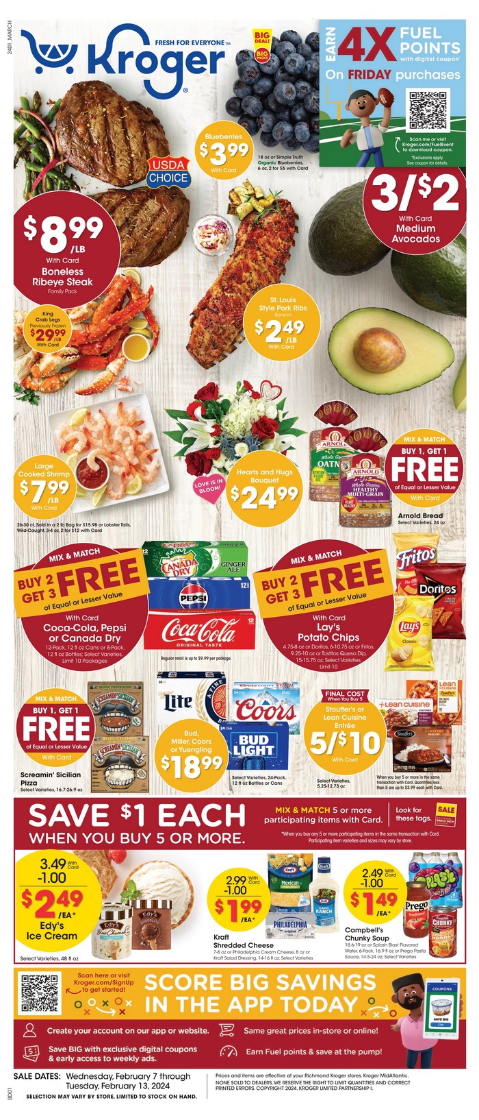 Kroger Weekly Ad Feb 07 Feb 13, 2024 (Valentine's Day Promotion Included)