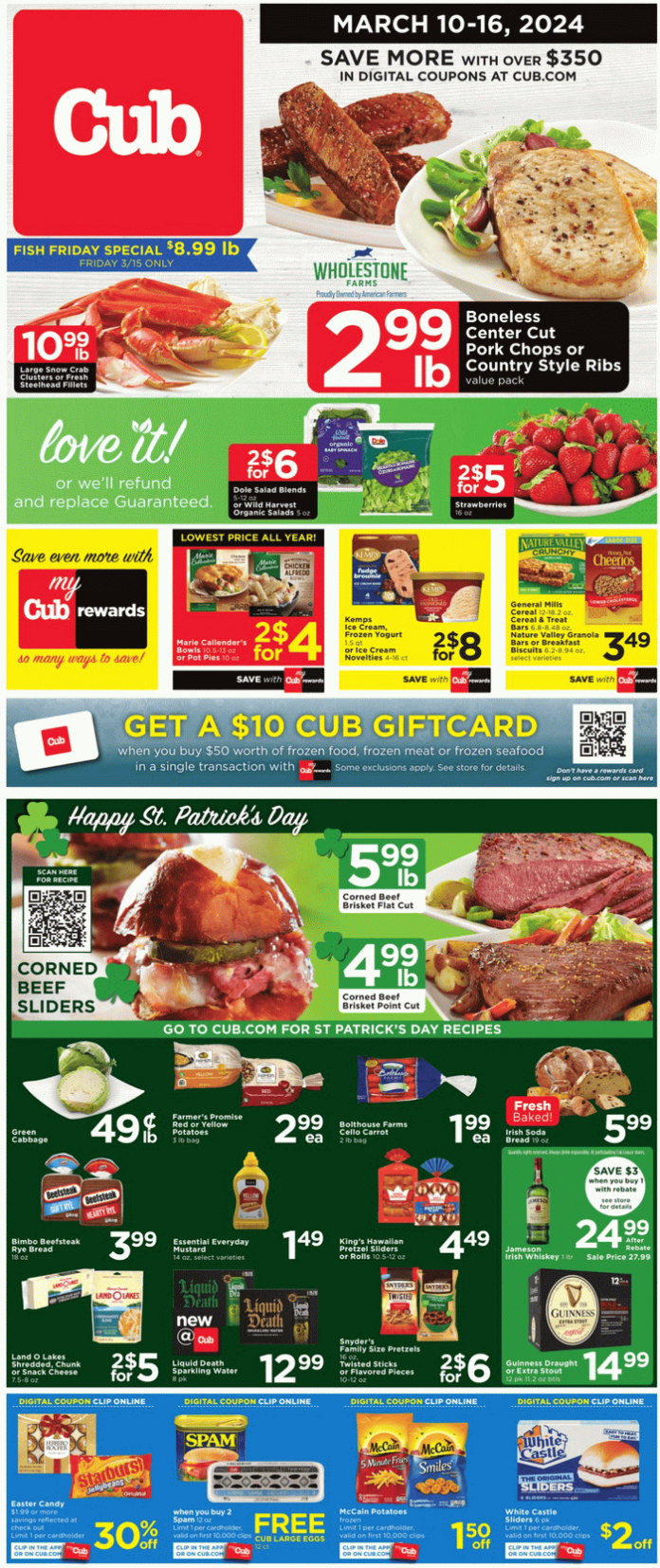 Cub Foods Weekly Ad Mar 10 – Mar 16, 2024 (St. Patrick's Day Promotion ...