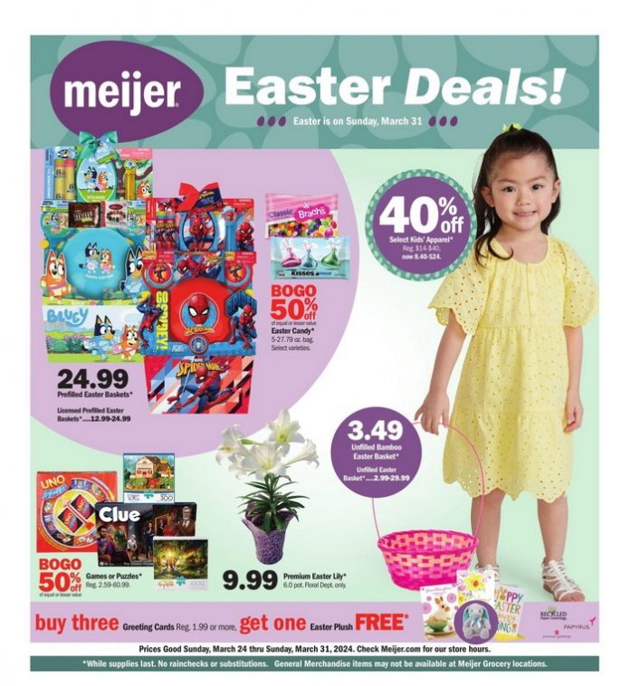 Meijer Easter Ad Mar 24 Mar 31, 2024