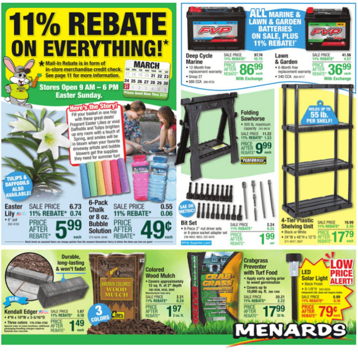 Menards Weekly Ad Mar 21 Mar 31, 2024 (Easter Promotion Included)