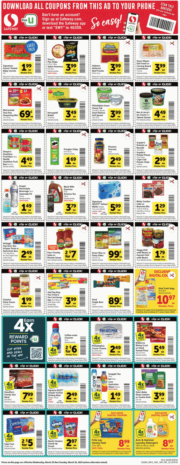 Safeway Weekly Ad Mar 20 Mar 26, 2024 (Easter Promotion Included)