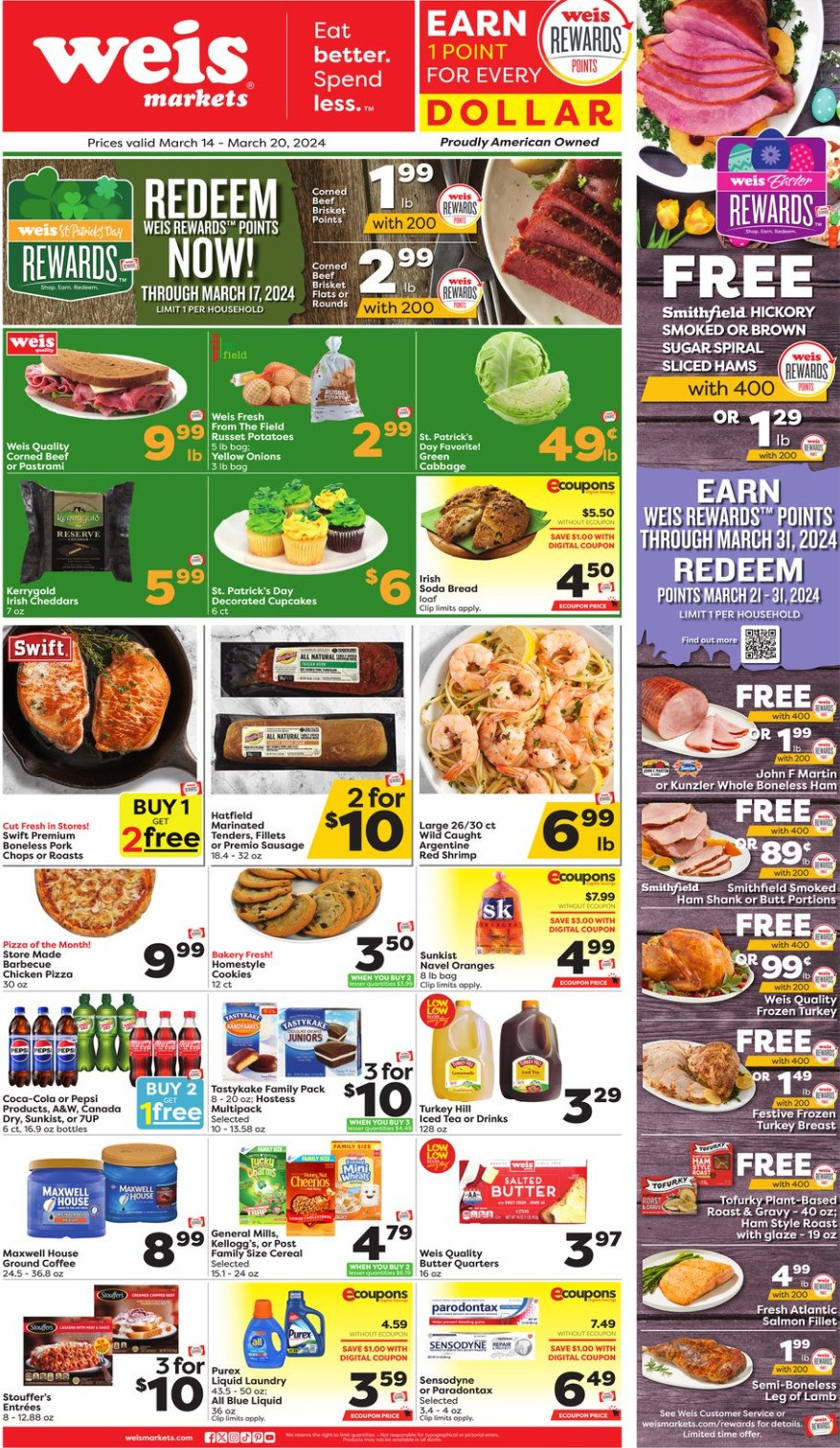 Weis Markets Weekly Ad Mar 14 – Mar 20, 2024 (St. Patrick's Day and ...