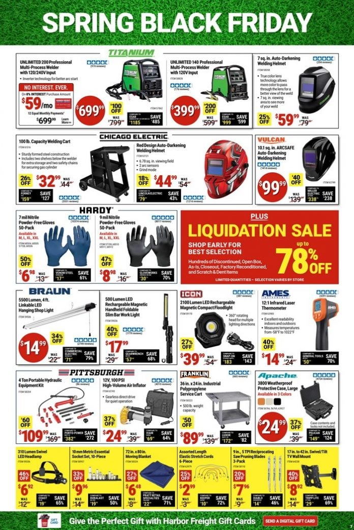 Harbor Freight Spring Black Friday Sale Apr 08 – Apr 15, 2024