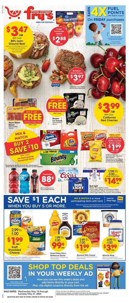 Fry's Food Weekly Ad May 15 – May 21, 2024