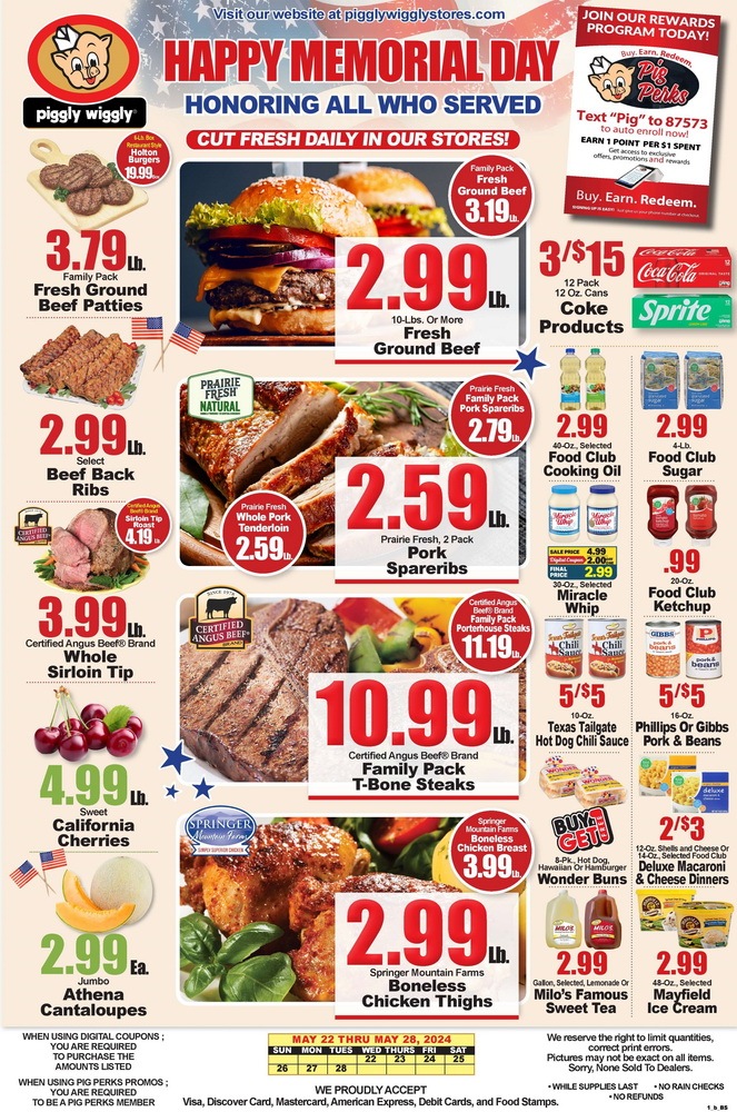 Piggly Wiggly Weekly Ad May 22 May 28, 2024 (Memorial Day Promotion