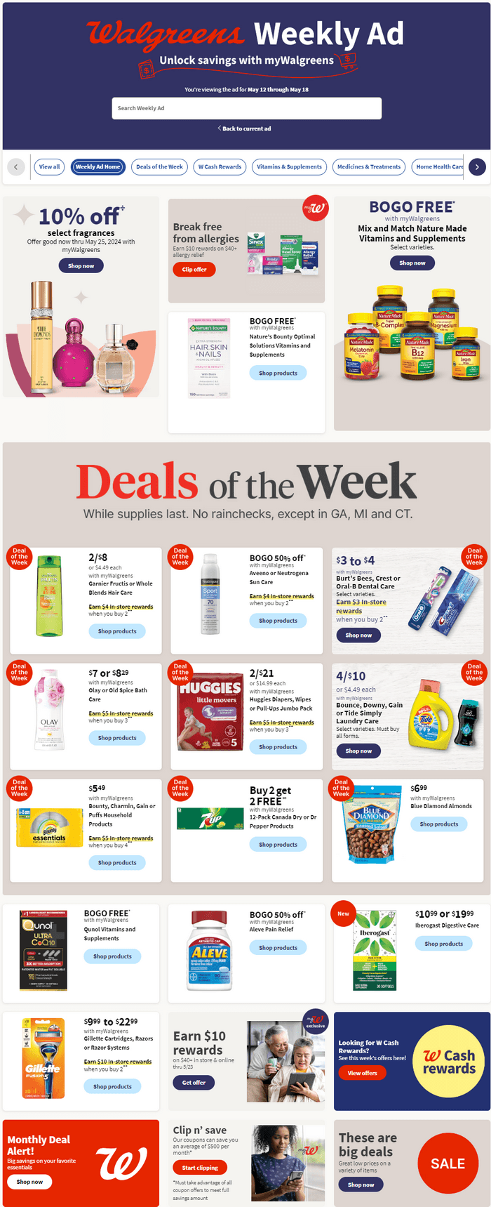 Walgreens Weekly Ad May 12 May 18, 2024