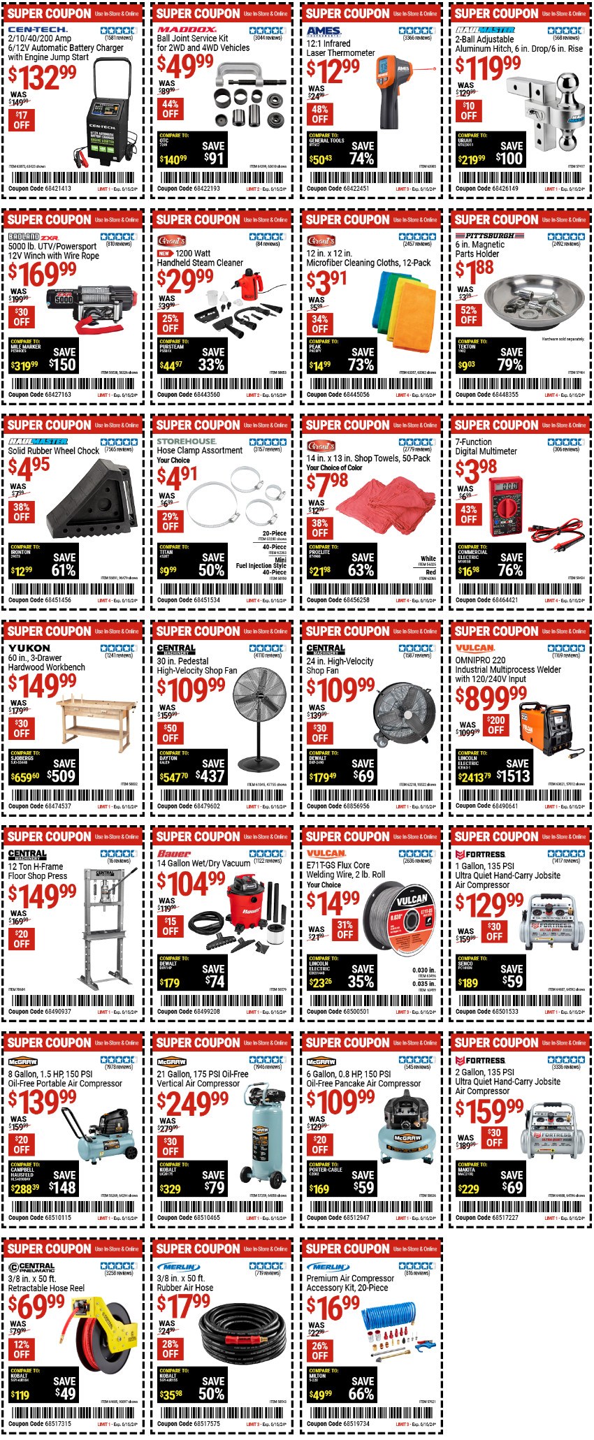 Harbor Freight Parking Lot Coupon Sale Jun 14 – Jun 16, 2024