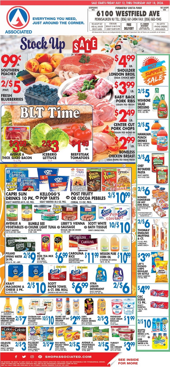 Associated Supermarkets Weekly Ad Jul 12 – Jul 18, 2024