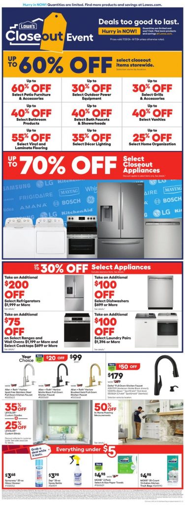 Lowe's Weekly Ad Jul 25 – Aug 07, 2024