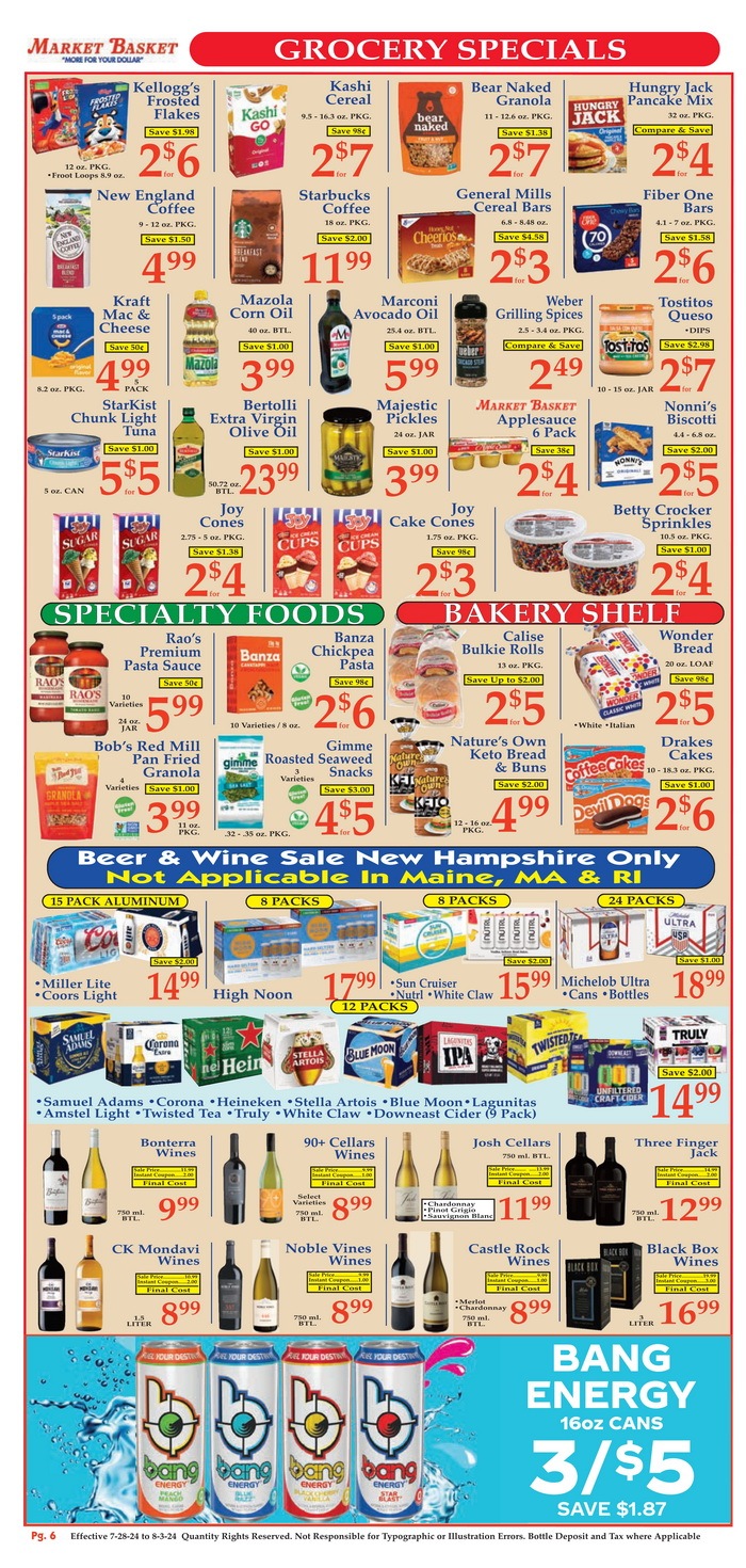 Market Basket Weekly Ad Jul 28 – Aug 03, 2024