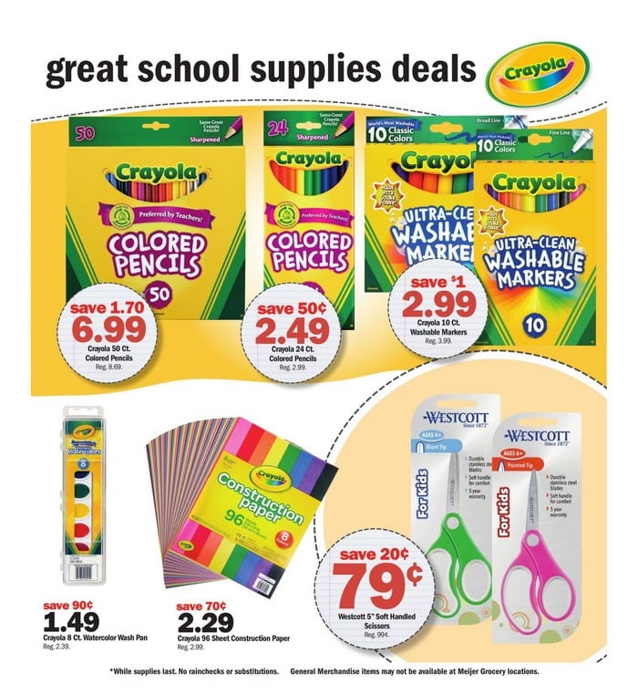 Meijer Back to School Ad July 14 – July 20, 2024