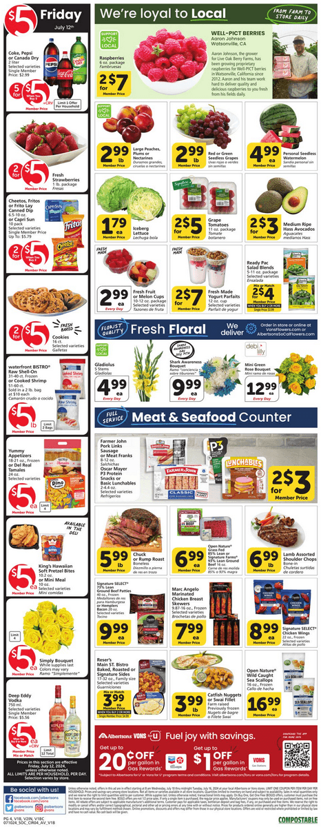 Vons Weekly Ad Jul 10 – Jul 16, 2024