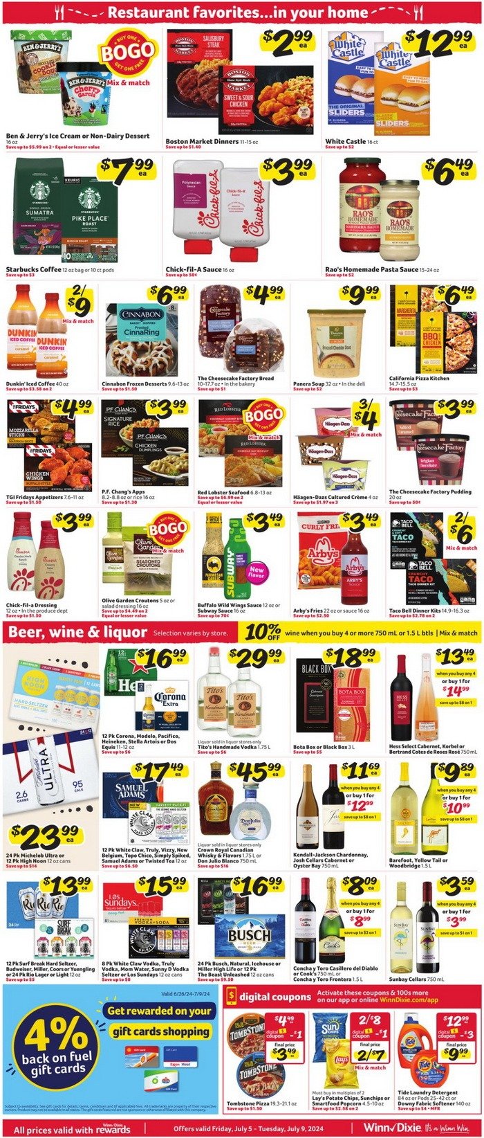 Winn-Dixie Weekly Ad July 05 – July 09, 2024