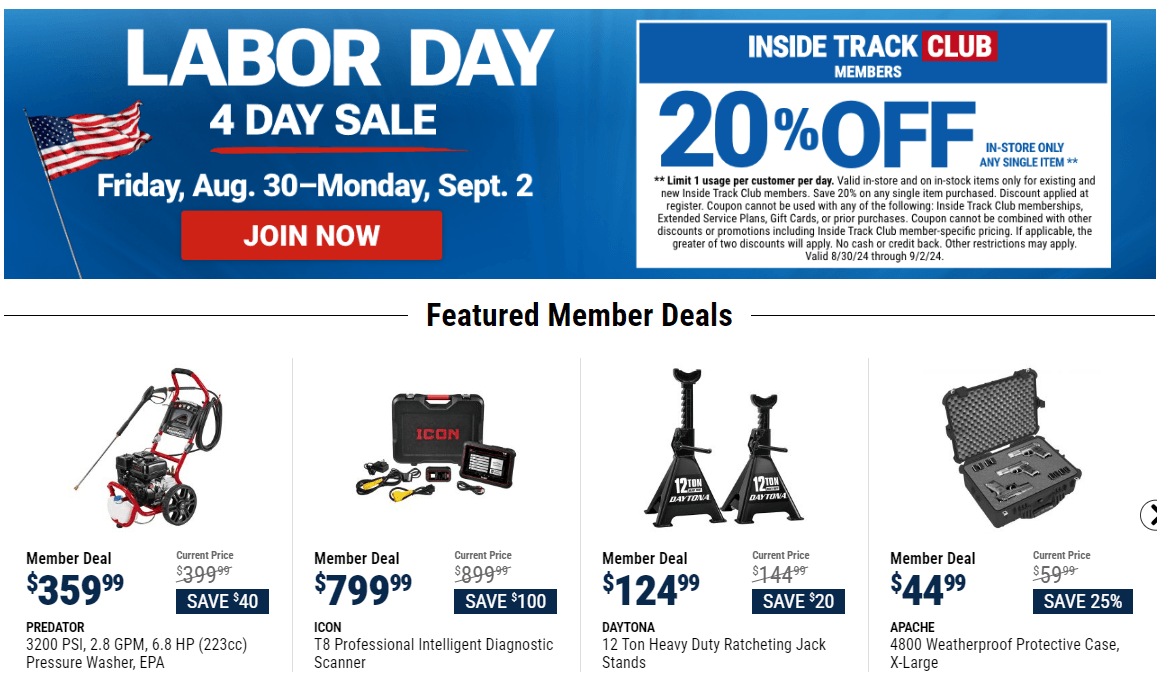 Harbor Freight Labor Day Ad Aug 30 Sep 02, 2024