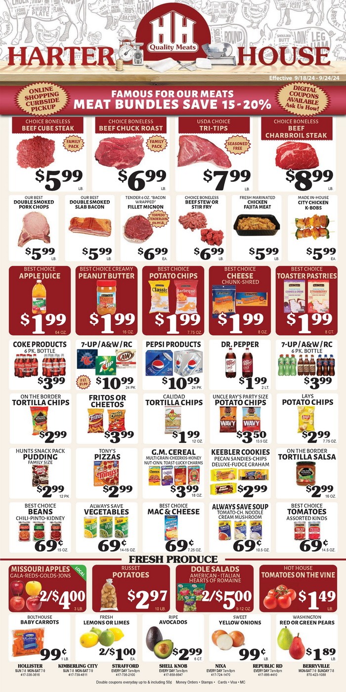 Harter House Weekly Ad Sep 18 – Sep 24, 2024