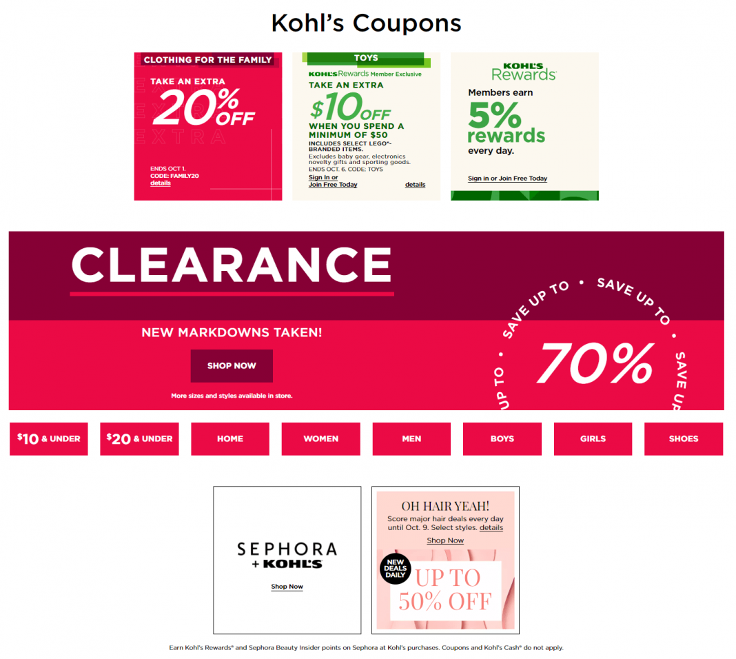 Kohl's Coupon Ad Until Oct 01, 2024