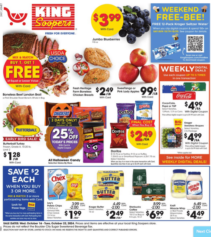 King Soopers Weekly Ad Oct 16 Oct 22, 2024 (Halloween Promotion Included)