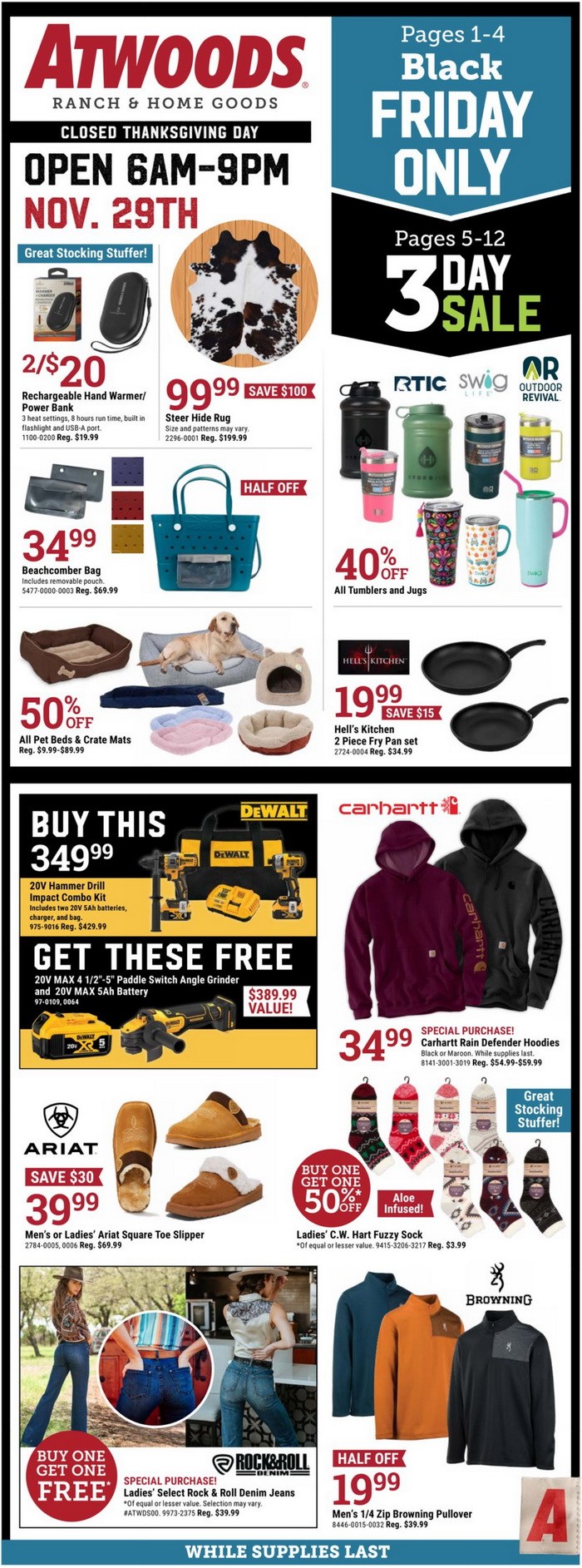 Atwoods Black Friday Ad Nov 29 Nov 29, 2024