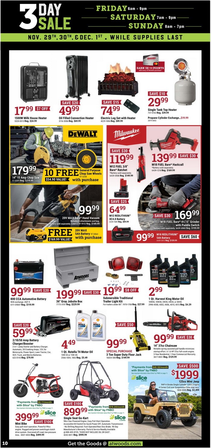 Atwoods 3Day Black Friday Ad Nov 29 Dec 01, 2024