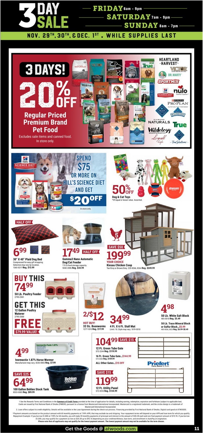 Atwoods 3Day Black Friday Ad Nov 29 Dec 01, 2024