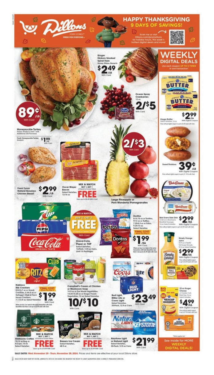 Dillons Weekly Ad Nov 20 – Nov 28, 2024 (Black Friday & Thanksgiving ...