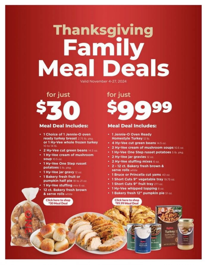 HyVee Weekly Ad Nov 18 Nov 28, 2024 (Thanksgiving Promotion Included)