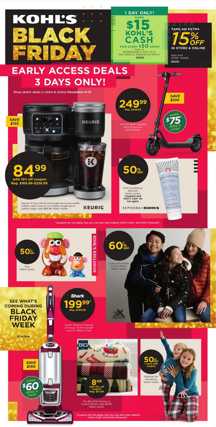 Kohl's Early Black Friday Ad Nov 08 Nov 10, 2024