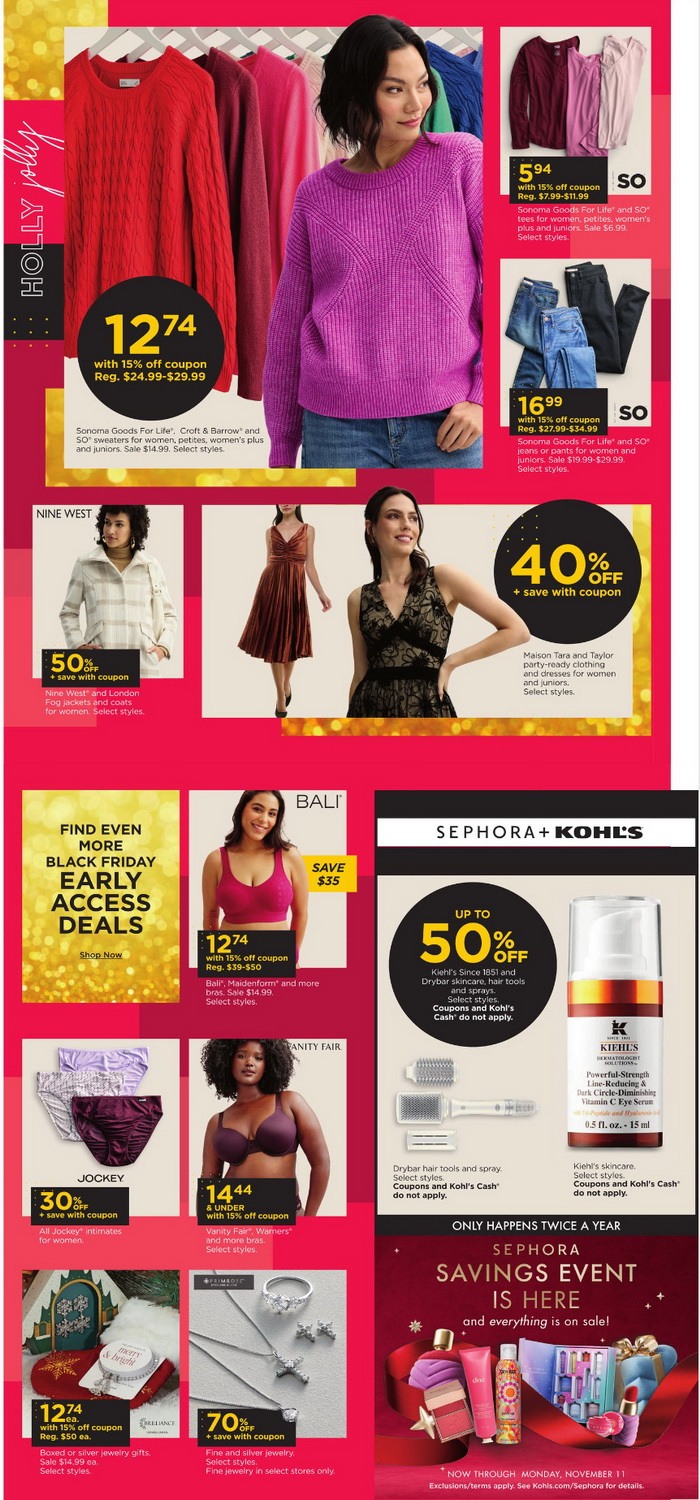 Kohl's Early Black Friday Ad Nov 08 Nov 10, 2024