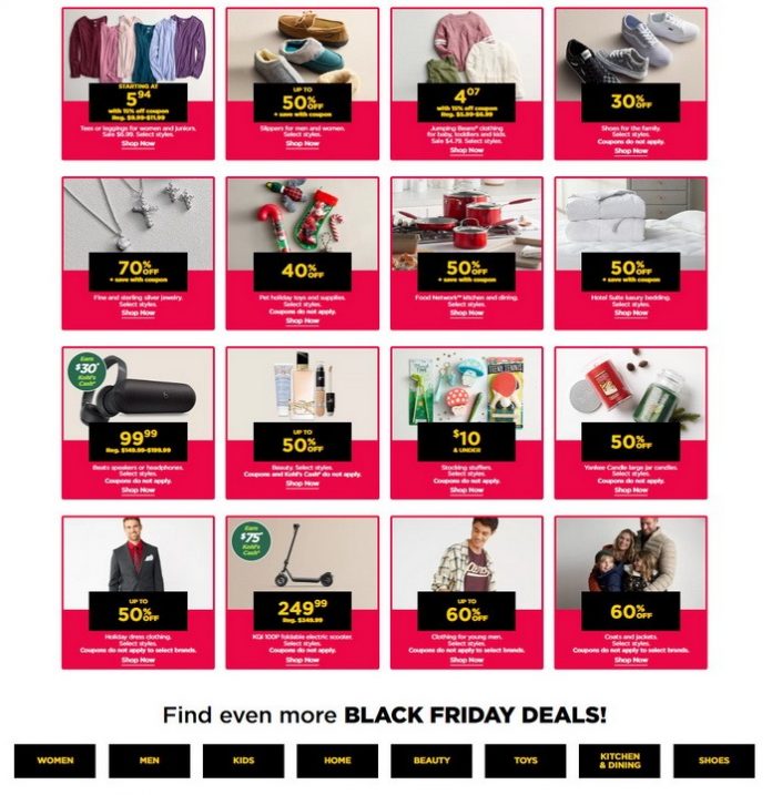 Kohl's Coupon Ad Until Nov 29, 2024 (Black Friday Promotion Included)