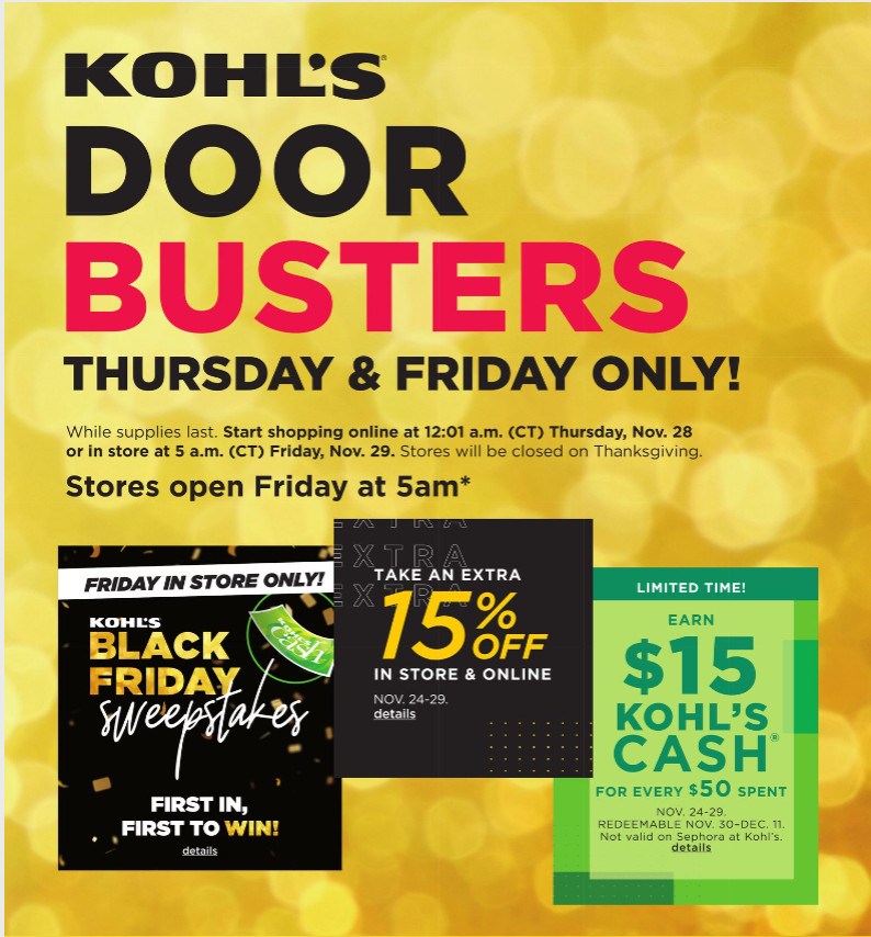 Kohl's Black Friday Ad Nov 28 Nov 29, 2024