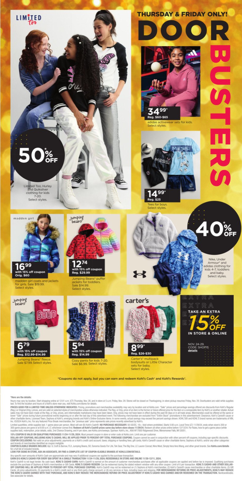 Kohl's Black Friday Ad Nov 28 Nov 29, 2024