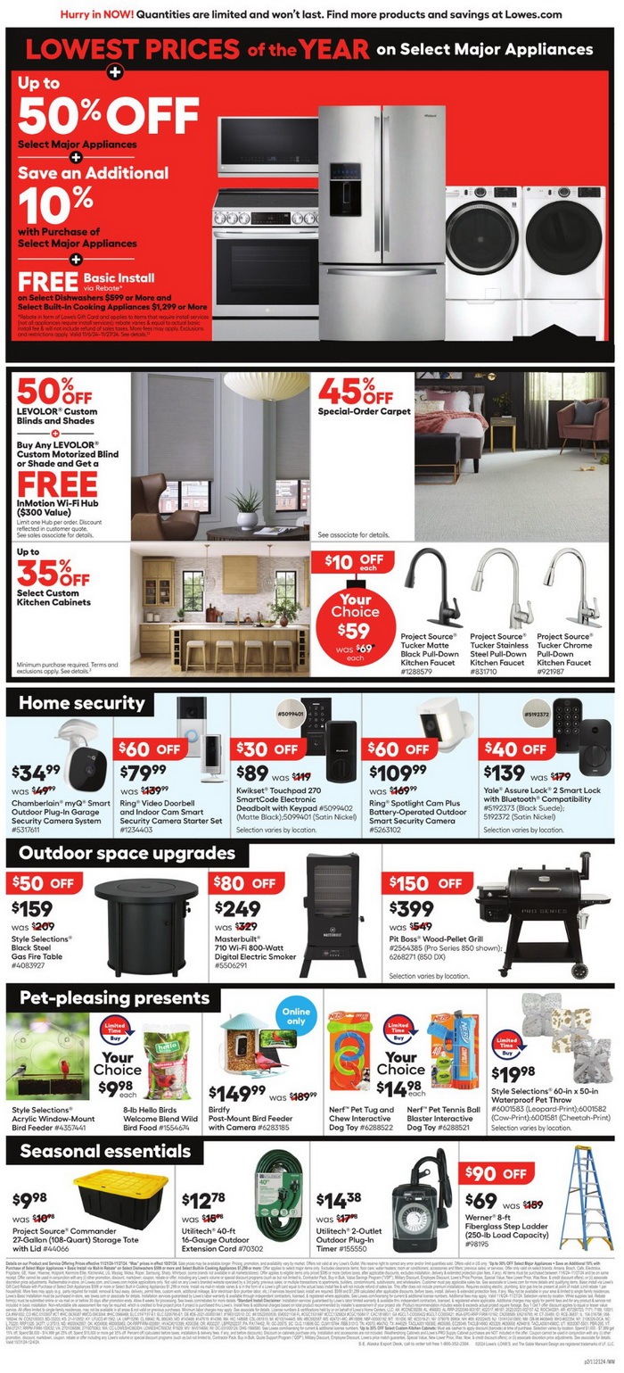 Lowe's Black Friday Ad Nov 21 Nov 27, 2024