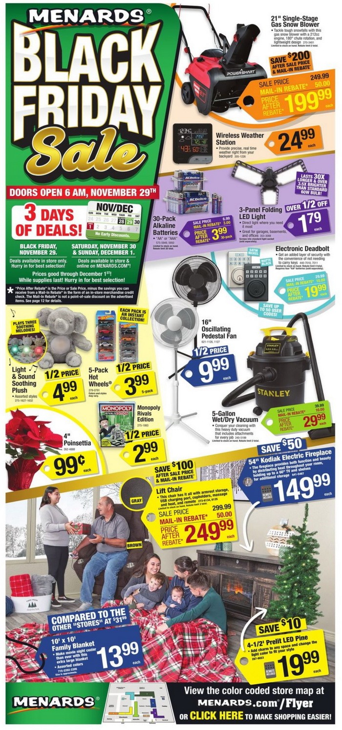 Menards Black Friday Sale Oct 28 Dec 01, 2024