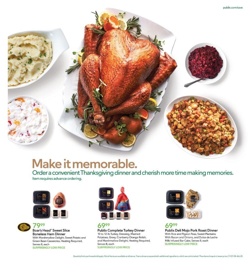 Publix Weekly Ad Nov 20 – Nov 27, 2024 (Thanksgiving Promotion Included)