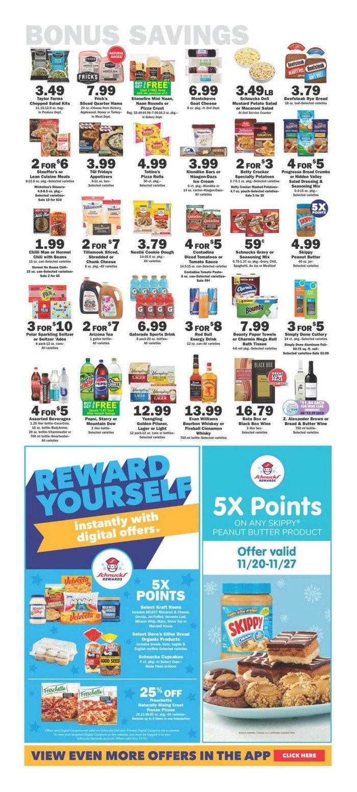 Schnucks Weekly Ad Nov 20 Nov 27, 2024 (Thanksgiving Promotion Included)