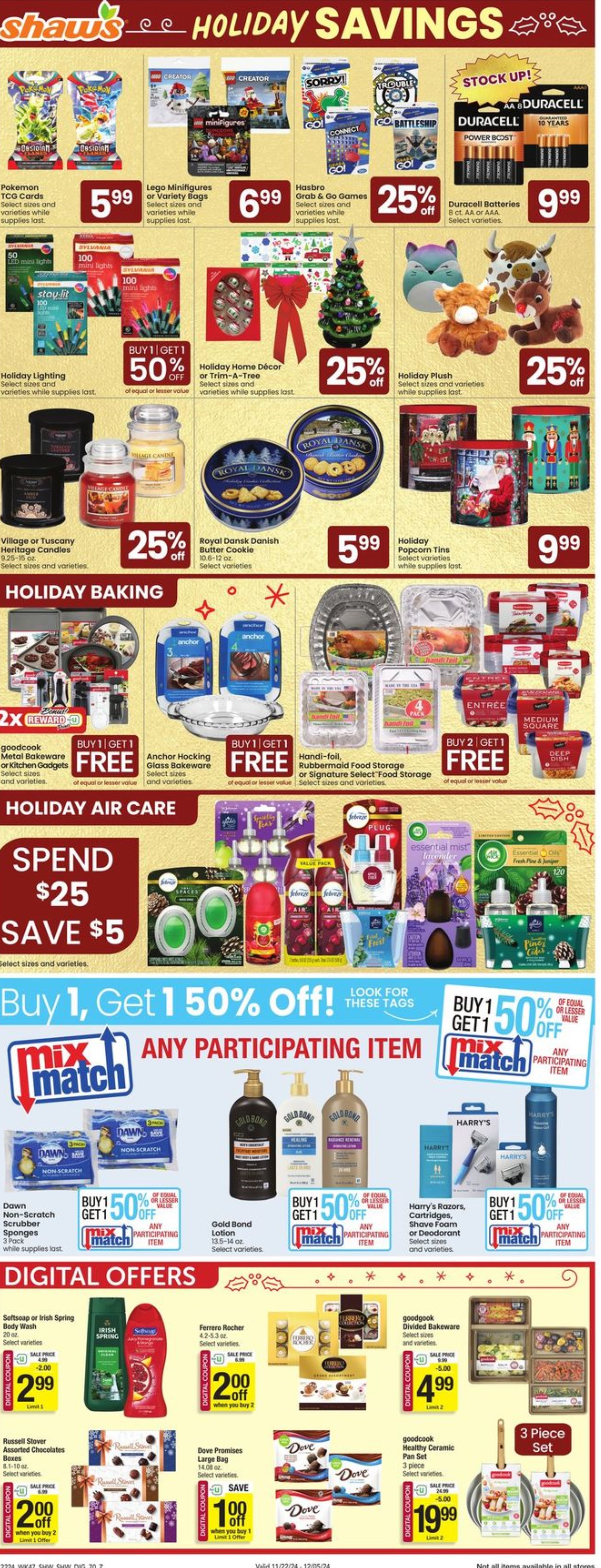 Shaw's Weekly Ad Nov 22 – Nov 28, 2024 (Thanksgiving Day Promotion ...