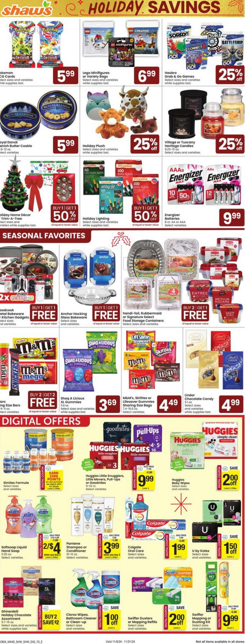 Shaw's Weekly Ad Nov 08Nov 14, 2024