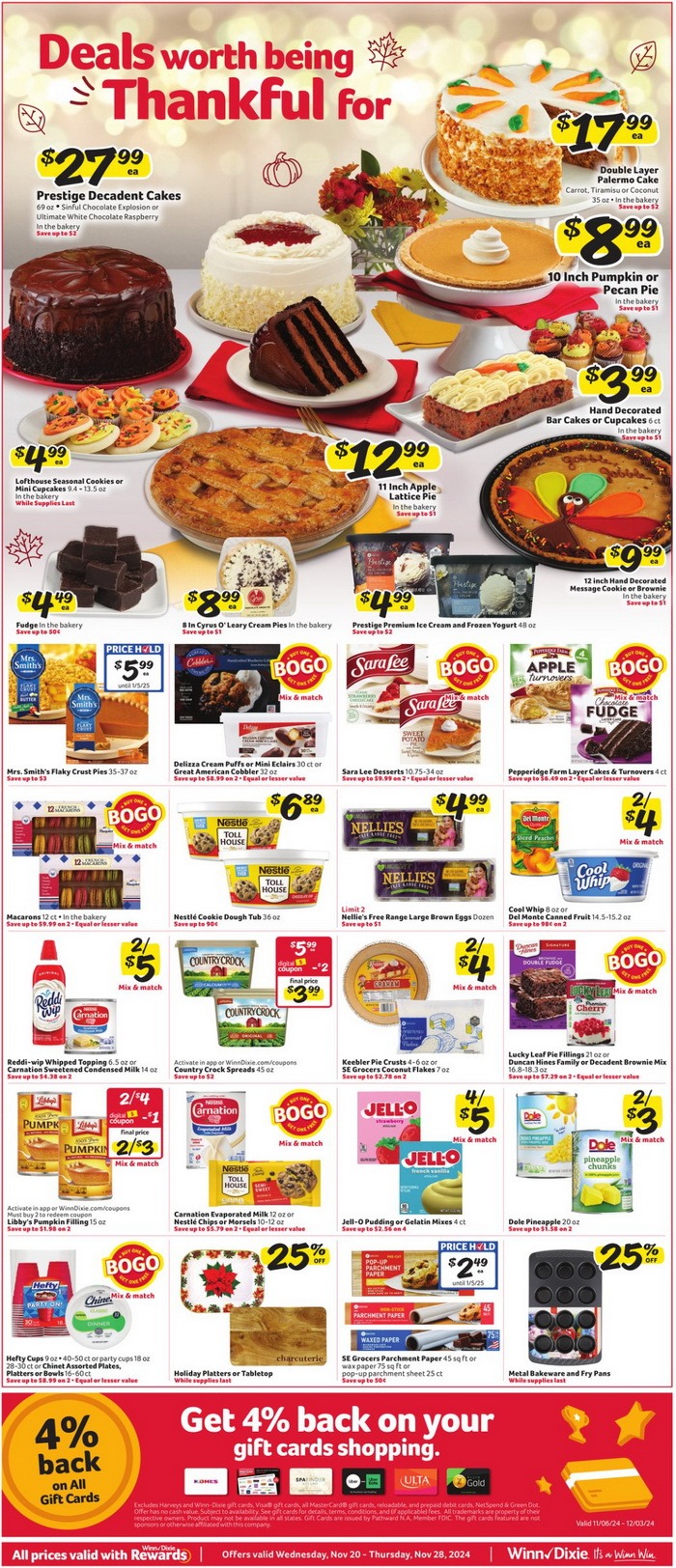 WinnDixie Weekly Ad Nov 20 Nov 28, 2024 (Thanksgiving Promotion