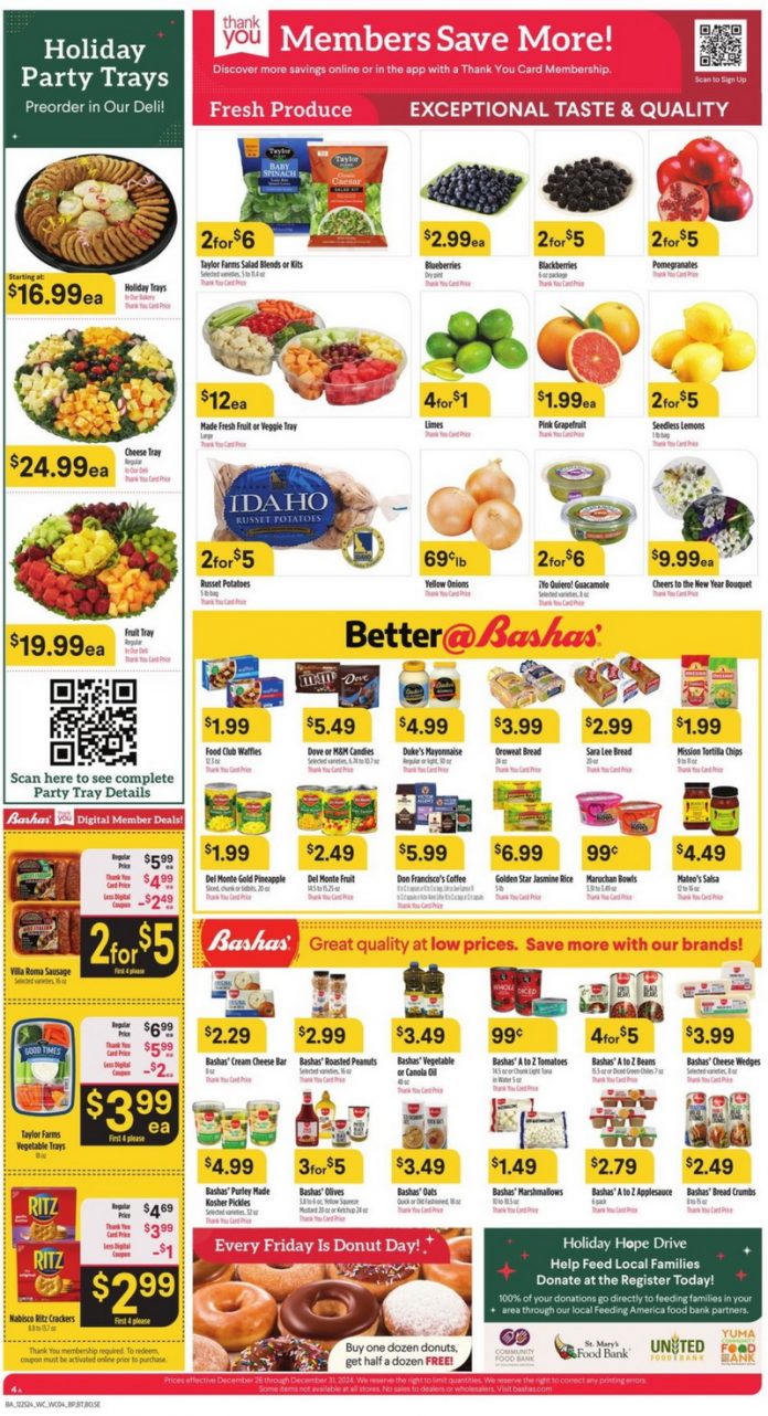 Bashas Weekly Ad Dec 25 – Dec 31, 2024