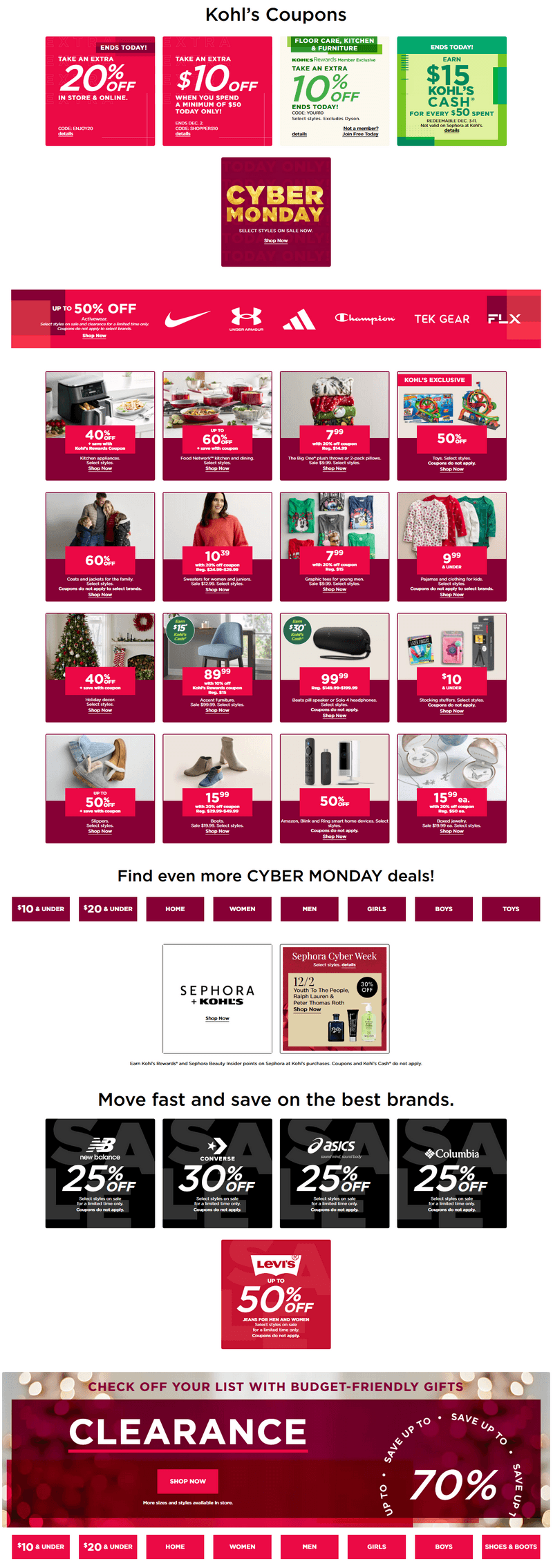 Kohl's Coupon Ad Until Dec 02, 2024 (Cyber Monday Promotion Included)