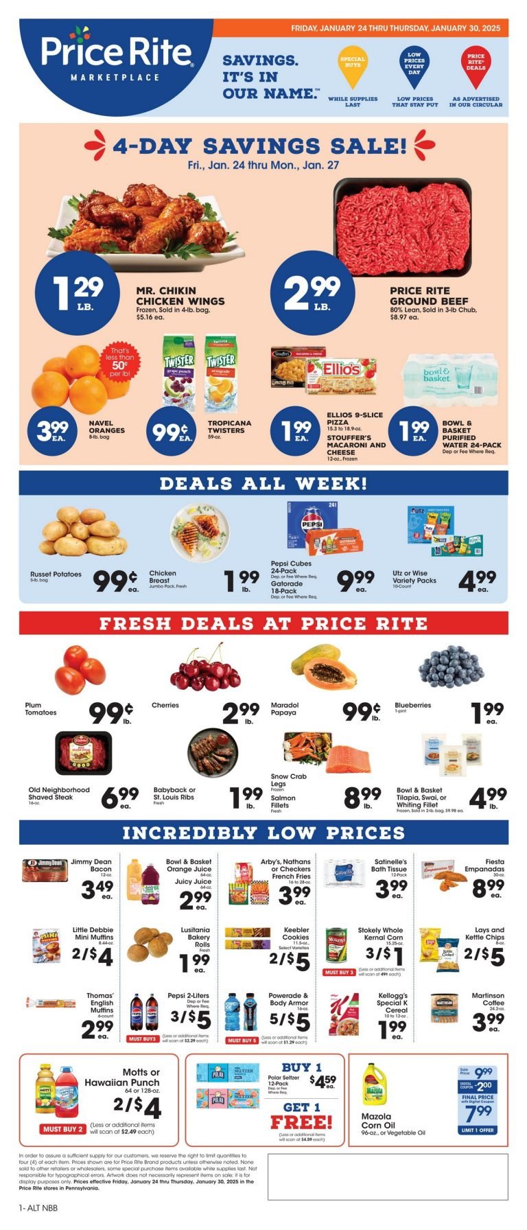 Price Rite Weekly Ad Jan 24 – Jan 30, 2025