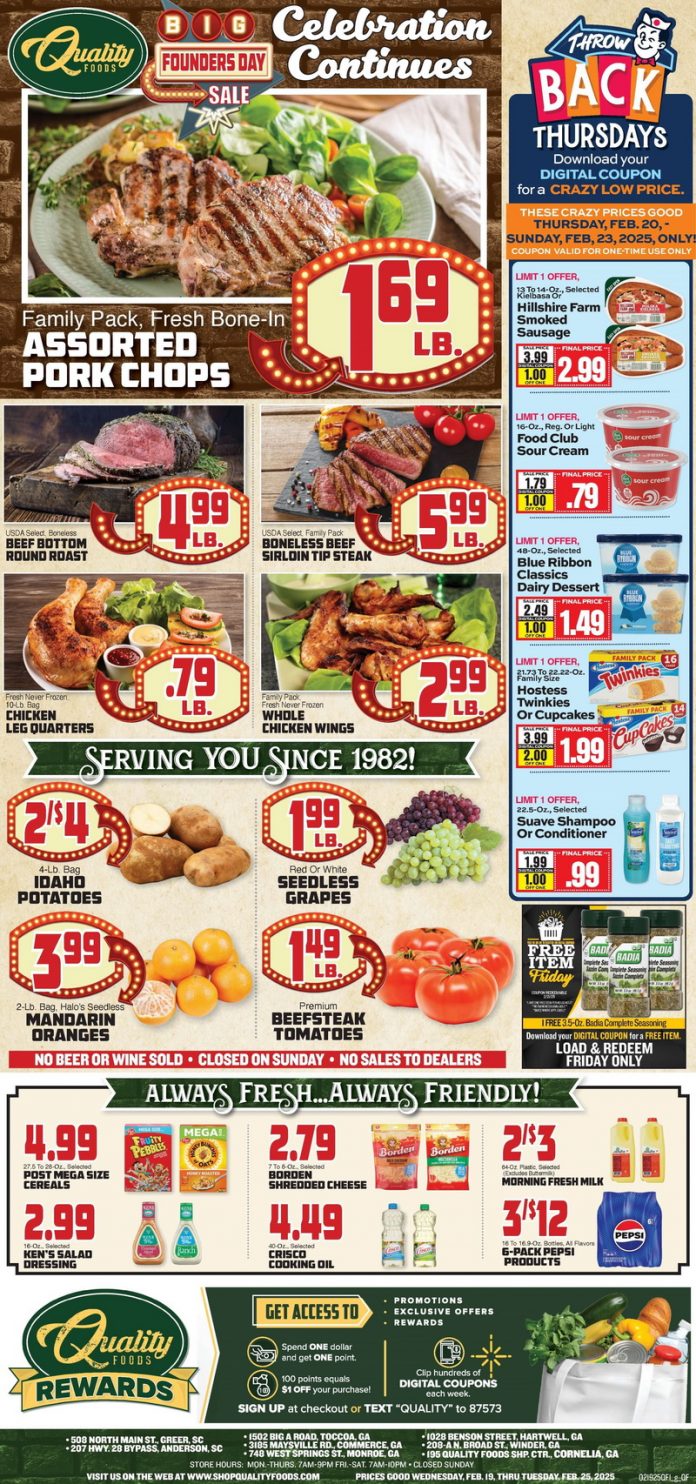 Quality Foods Weekly Ad Feb 19 Feb 25, 2025