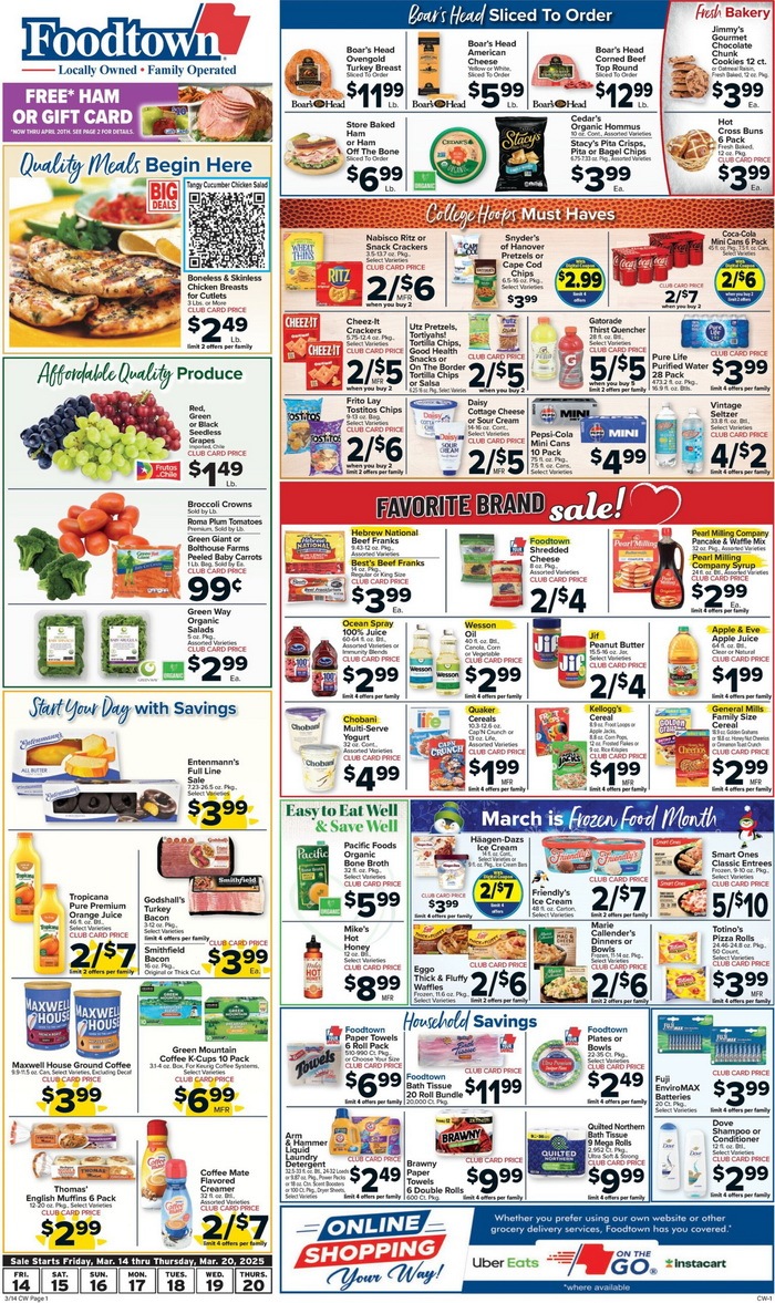 Foodtown Weekly Ad Mar 14 – Mar 20, 2025 (St. Patrick's Day Promotion ...